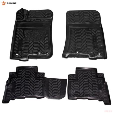 Коврики салона (3D с подпятником) для Toyota Land Cruiser Prado 150 (2009-2013) с высоким бортом № ACM-PS-80