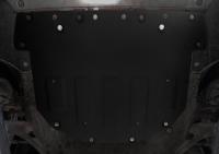 Защита двигателя и КПП для Land Rover Range Rover Evoque (2018-2025) без крепежа, черная № 3.3130.1