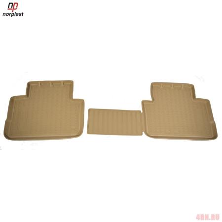 Коврики салона Norplast задние бежевые для Nissan Qashqai (2014-2021) № NPA01-C61-605-B