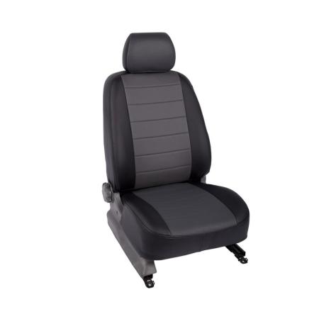 Чехлы "Alvi-Style" для Skoda Octavia A5 (2004-2013) черно-серые № AL-CH105