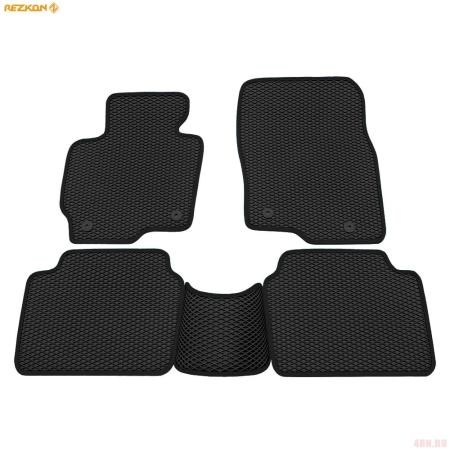 Коврики салона Rezkon EVA резиновые для Mazda CX-5 (2012-2016) с черным кантом № 9023020101
