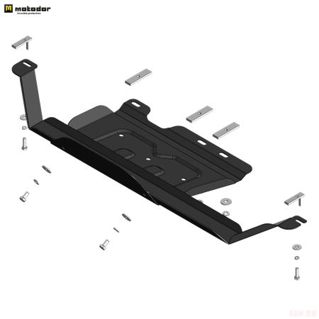 Защита раздаточной коробки для Jac T8 (2023-2025)/T8 Pro (2020-2025) № 78314