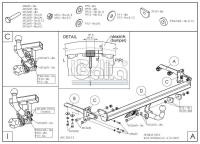 Фаркоп Galia быстросъемный для Honda CR-V (2017-2022) № H105C