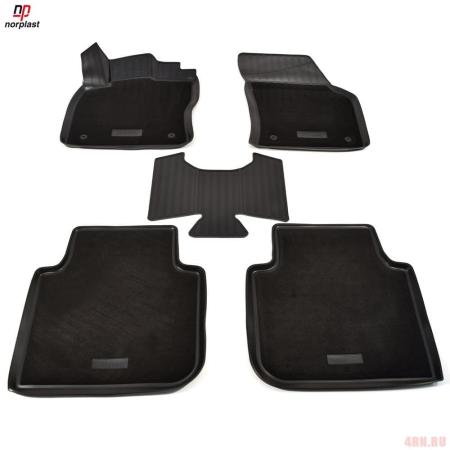 Коврики салона Norplast 3D комбинированные для Skoda Kodiaq (2017-2024) № NPA11-C81-250-CM