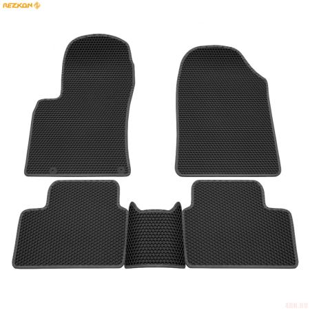 Коврики салона EVA cоты резиновые для Kia Ceed (2018-2025) с серым кантом № 9121005302