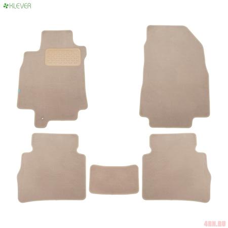 Коврики в салон Klever Premium для Nissan Tiida седан (2004-2014) бежевые № KLEVER04362122112kh