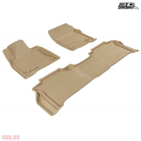 Коврики салона Sotra Liner 3D VIP бежевые для Lexus LX570 (2012-2021) № ST 73-00114