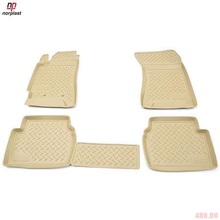 Коврики салона Norplast бежевые для Subaru Legacy (2003-2010) № NPL-Po-84-50-B