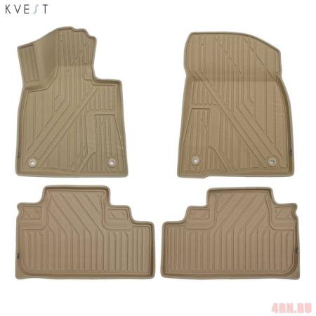 Коврики в салон 3D Kvest для Lexus RX (2015-2022) бежевые № KVESTLEX00001Kb2