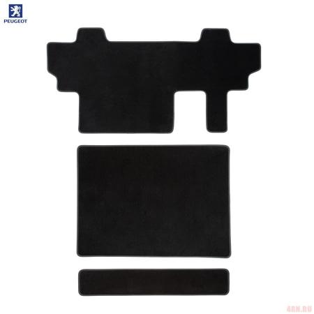 Коврики салона текстильные оригинальные для Peugeot Traveller (2017-2025) (2-3 ряд сид.) № DK00000022