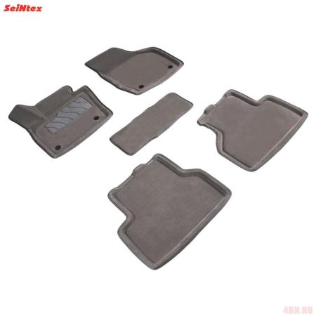 Коврики салона 3D текстильные для Audi Q3 (2011-2018) серые № 86838