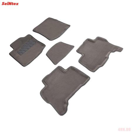 Коврики салона 3D текстильные для Toyota Land Cruiser 150 (2009-2013) серые № 87921