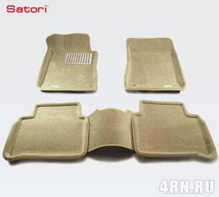 Коврики салона Satori Liner 3D Basic текстильные бежевые для Mercedes E-Class (W212) (2009-2013) № SI 05-00139