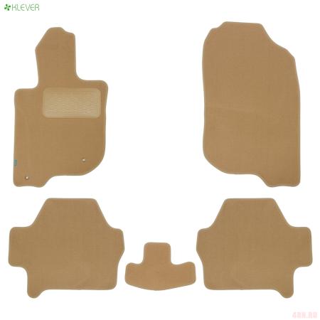 Коврики салона текстильные Premium для Mitsubishi Pajero Sport (2008-2015) 5 шт. бежевые № KLEVER04352022112kh