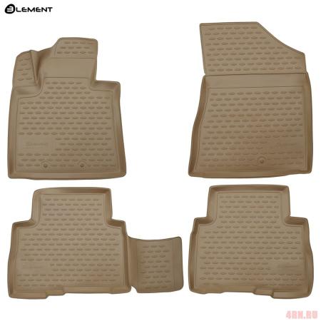 Коврики салона Element 3D бежевые для Kia Sorento (2012-2015) № NLC.3D.25.46.212h