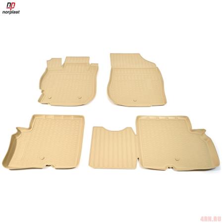 Коврики салона Norplast бежевые для Nissan Almera G11 (2013-2018) № NPA11-C61-020-B