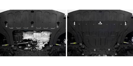 Защита картера и КПП для Kia Rio седан, хэтчбек (вкл. X-Line) (2017-2023) № AM.2370.1