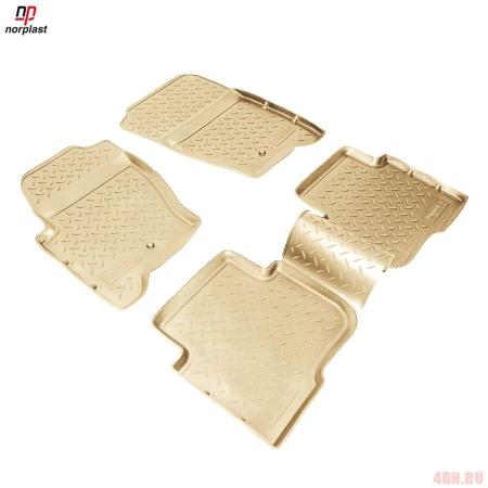 Коврики салона Norplast бежевые для Land Rover Discovery 4 (2009-2016) № NPL-Po-46-05-B