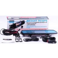 Зеркало с видеорегистратором + антирадар +GPS +выносная камера VIZANT 751 GPS