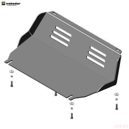 Защита радиатора для Mitsubishi Pajero Sport (2016-2025) АКПП № 31326