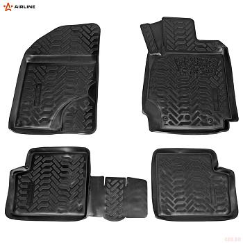 Коврики салона (3D с подпятником) для Toyotа Corolla (2001-2007) правый руль, с высоким бортом № ACM-PS-79