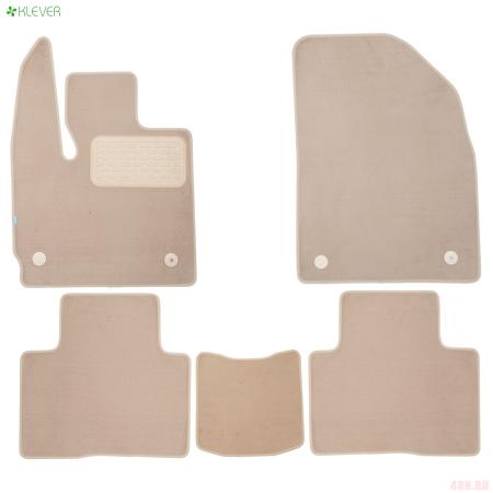 Коврики салона текстильные Premium для CHERYEXEED TXL (2020-2025) 5 шт. бежевые № KLEVER041060122112kh