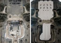 Защита двигателя, КПП и раздаточной коробки для Maserati Levante (2016-2017) 2 части № K333.3601.1