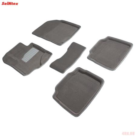 Коврики салона 3D текстильные для Suzuki SX4 (2013-2022) серые № 89387