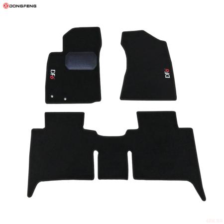 Коврики салона текстильные оригинальные для DongFeng DF6 (2022-2025) 3 шт. (черный оверлок) № DFMCM001TDF6