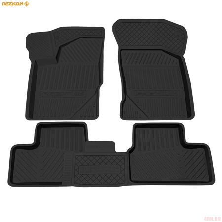 Коврики салона Rezkon резиновые для Lada (ВАЗ) Granta (2011-2018) Premium № 1039015300
