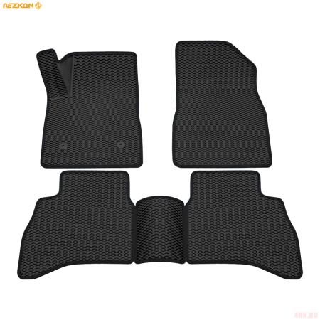 Коврики салона 3D EVA ромб резиновые для Chevrolet TrailBlazer (2020-2025) с черным кантом № 9212060101