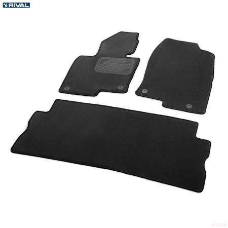Коврики салона текстильные для Hyundai Solaris (2017-2022) 3 шт. цвет графит № 92305001