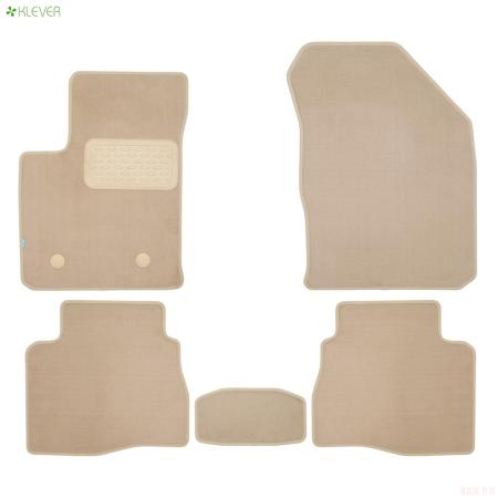 Коврики салона текстильные Premium для Kaiyi E5 (2022-2024) 5 шт. бежевые № KLEVER0412400122112kh
