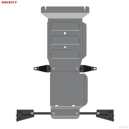 Защита КПП для Mitsubishi Pajero Sport (2016-2025) № 2999