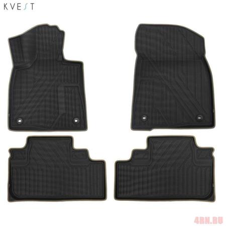 Коврики в салон 3D Kvest для Lexus RX (2015-2022) серые № KVESTLEX00001Kg2