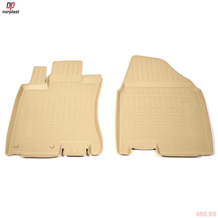 Коврики салона Norplast передние бежевые для Nissan Qashqai (2007-2014) № NPA10-C61-600-B