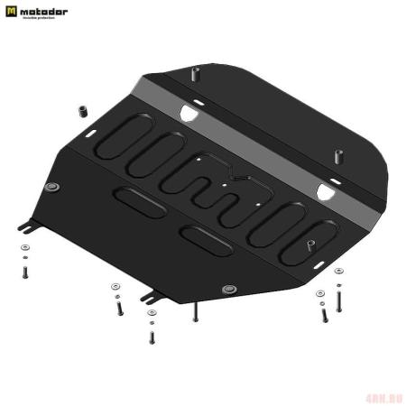 Защита картера и КПП для Volkswagen Transporter Т6.1 (2020-2025) (поверх пыльника) № 72708