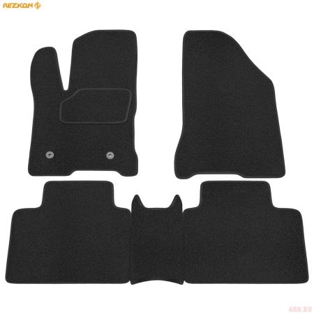 Коврики салона Rezkon текстильные для Lada (ВАЗ) Vesta (2015-2025) № 2039045100