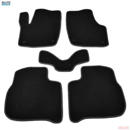 Коврики салона резиновые EVA для Skoda Rapid (2020-2023) соты с серым кантом № EVAS.0582.04