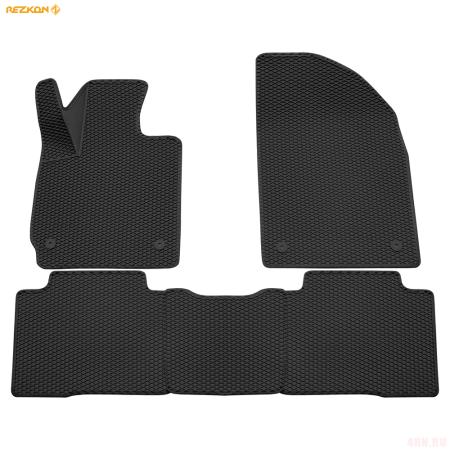 Коврики салона 3D EVA ромб резиновые для Exeed TXL (2020-2025) с черным кантом № 9260010101