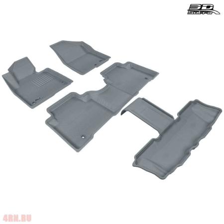 Коврики салона Sotra Liner 3D Lux серые для Hyundai Santa Fe (2006-2010) № STR74-00167
