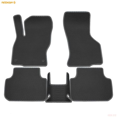 Коврики салона EVA cоты резиновые для Volkswagen Jetta (2020-2025) с серым кантом № 9135010302