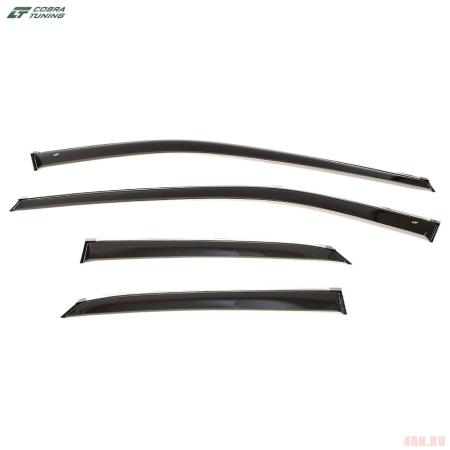 Дефлекторы боковых окон для Lexus RХ (2015-2025) с хромированным молдингом № L21215CR
