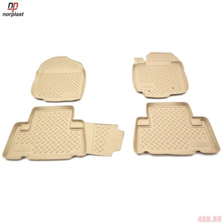 Коврики салона Norplast бежевые для Toyota RAV4 (2005-2009) № NPL-Po-88-44-B