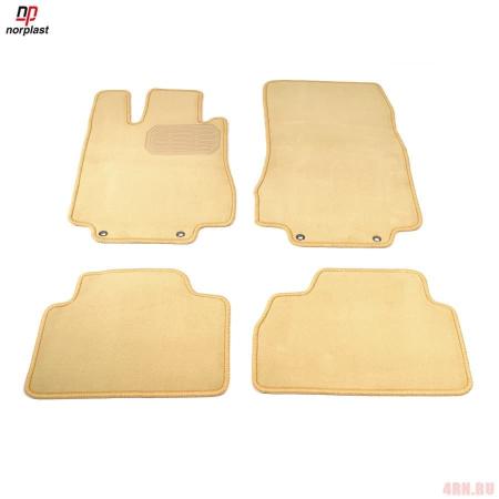 Коврики салона Norplast текстильные для Mercedes S-Class (W220) (1998-2005) бежевые № NPL-VTe-560-280-B