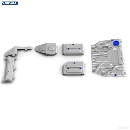 Защита картера, КПП, топливного бака, редуктора, топливных и тормозных магистралей для Haval Dargo (2022-2025) 4WD РКПП № K333.9424.1