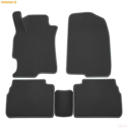 Коврики салона 3D EVA ромб резиновые для Mazda 6 (2008-2012) с серым кантом № 9223015102