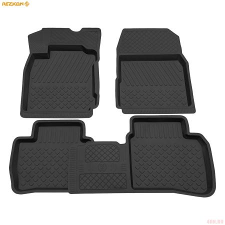 Коврики салона Rezkon резиновые для Nissan Note (2006-2014) № 1025015100