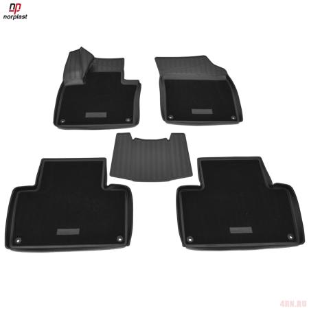 Коврики салона комбинированные 3D для Volvo XC90 (2015-2025) (5 мест) № NPA11-C96-780-CM