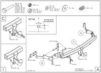 Фаркоп Galia для Kia Sorento (2002-2006) № K028A